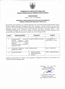 PEMENANG KRENOVA TAHUN 2015