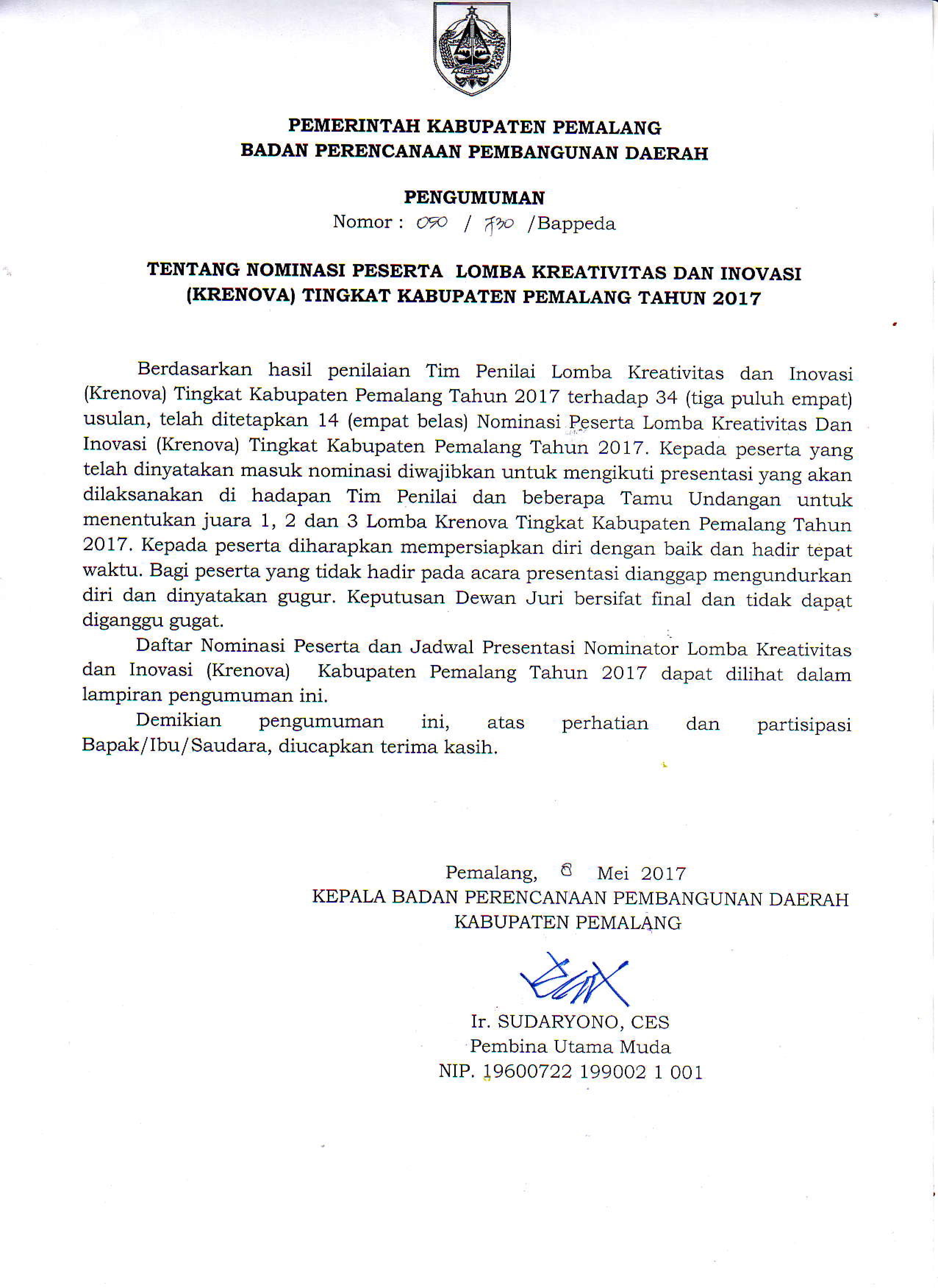 pengumuman nominator lomba krenova pemalang 2017-page-001